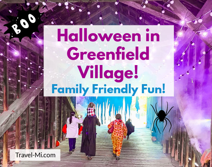 People in costumes in Halloween Greenfield Village